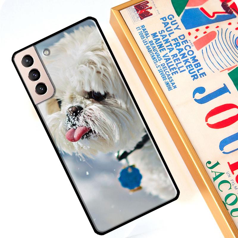 Shih Tzu Puppy Dogs Case For Samsung Galaxy S22 Ultra S8 S9 S10 Note 10 Plus Note 20 S21 Ultra S20 FE Cover