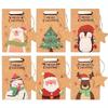 24PCS Eco-Friendly Christmas Candy Packaging Box Brown Kraft Paper Christmas Party Favor Bag 9.4X6X14cm