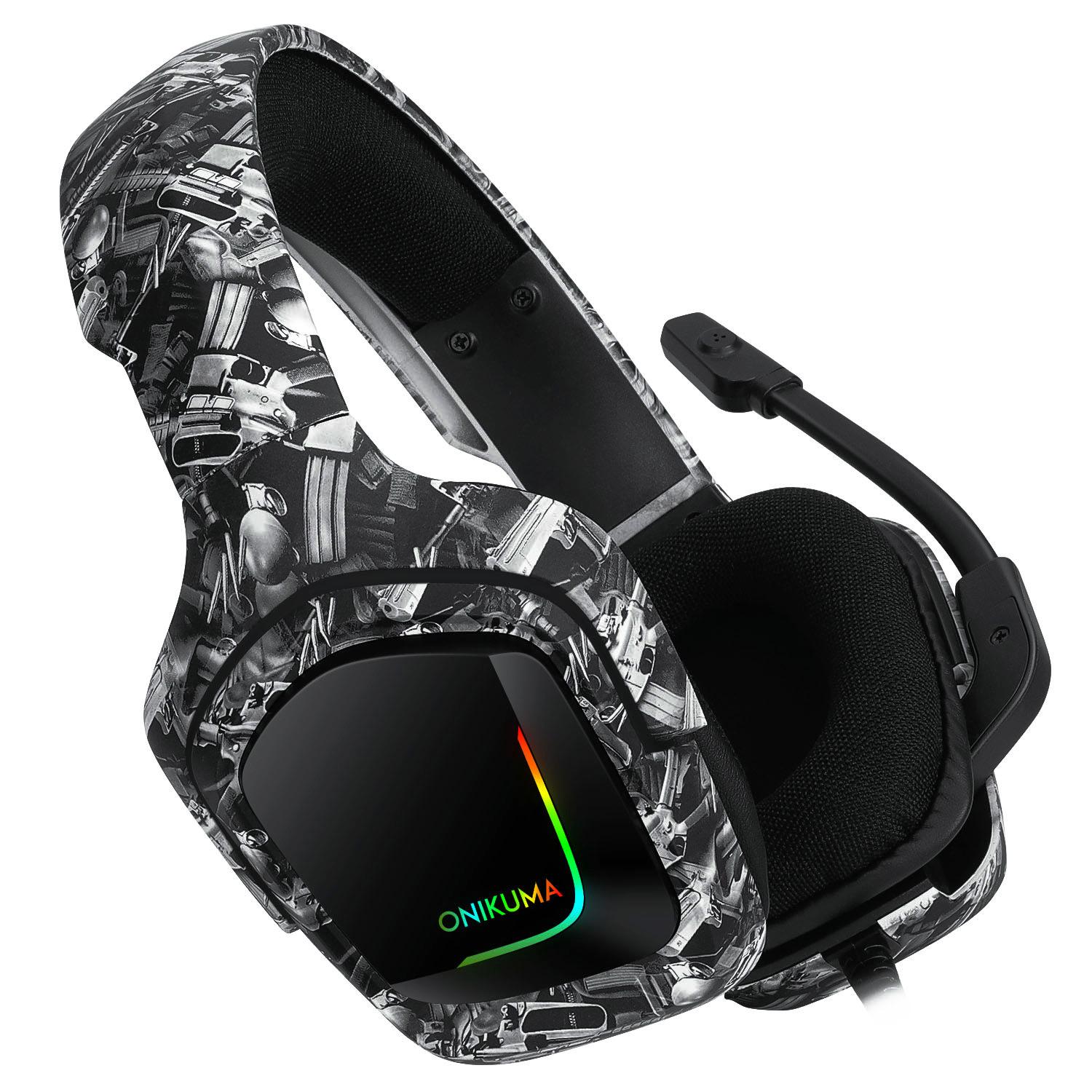 

ONIKUMA K20 Headworn Esports Earphones Computer Earphones Chicken Eating Game PS4 Wired Earphones