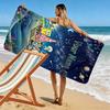 Name Custom SquarePants Print Beach Towel, Large Soft Quick Dry Towel for Beach Camping Swimming