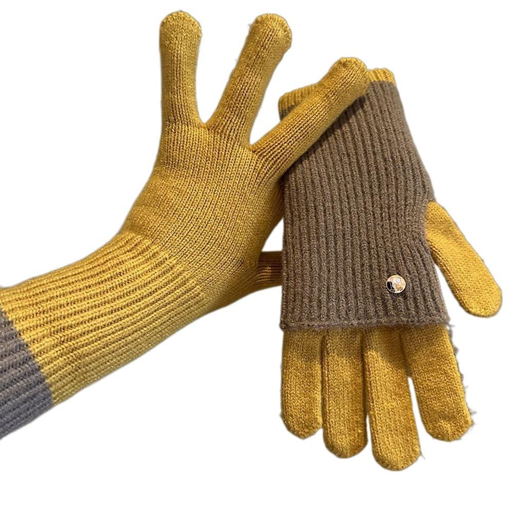 

Cold-proof Five Finger Gloves Thickened Mittens Fashion Full Fingered Gloves Men Women Style 4