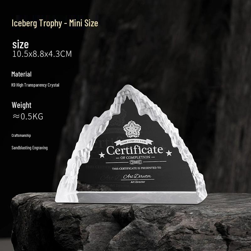 Creative Iceberg Crystal Trophy for Company Annual Meeting Awards