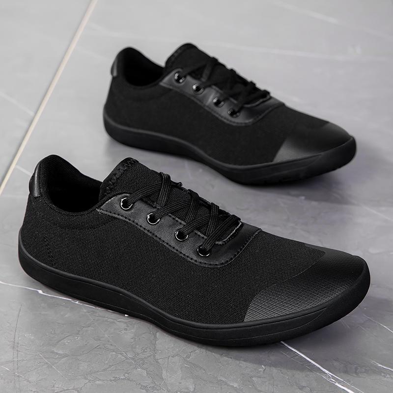 Wide-Toe-Box Barefoot Shoes for Men Minimalist Breathable Comfortable Trail Walking Shoes Green Sneakers