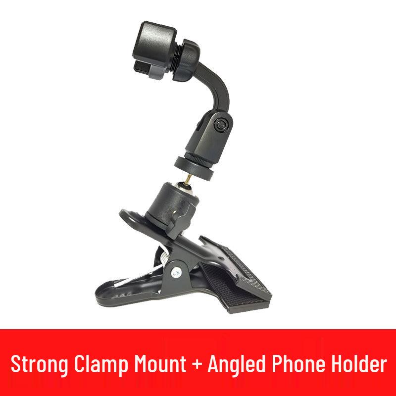 Universal Metal Desktop Stand for Mobile Live Streaming & Photography - Strong Clip, 1/4" Extension