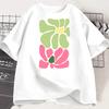 Flower Print Unisex Crew Neck Short Sleeve Unisexs Graphic Tshirt Stylish Comfortable Casual Unisex Top Trendy T Shirt Unisex