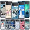 Pinguin Kawaii Niedliche Handyhülle für Samsung Galaxy Z Flip3 Flip4 Flip5 Hülle Schale für Z Flip 3 4 5 6 7 Harte Falthülle