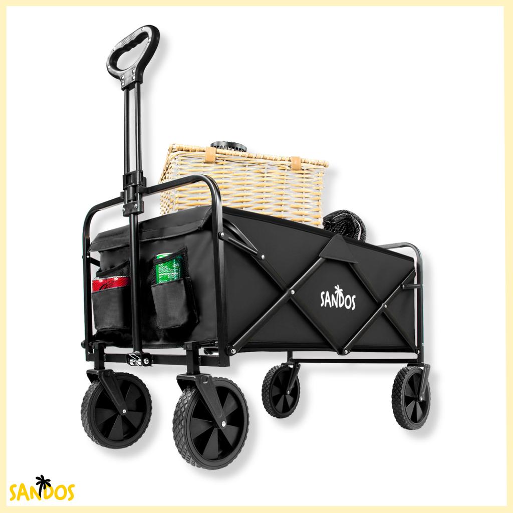 Sunshine beach stroller black foldable tourist beach trailer 100kg