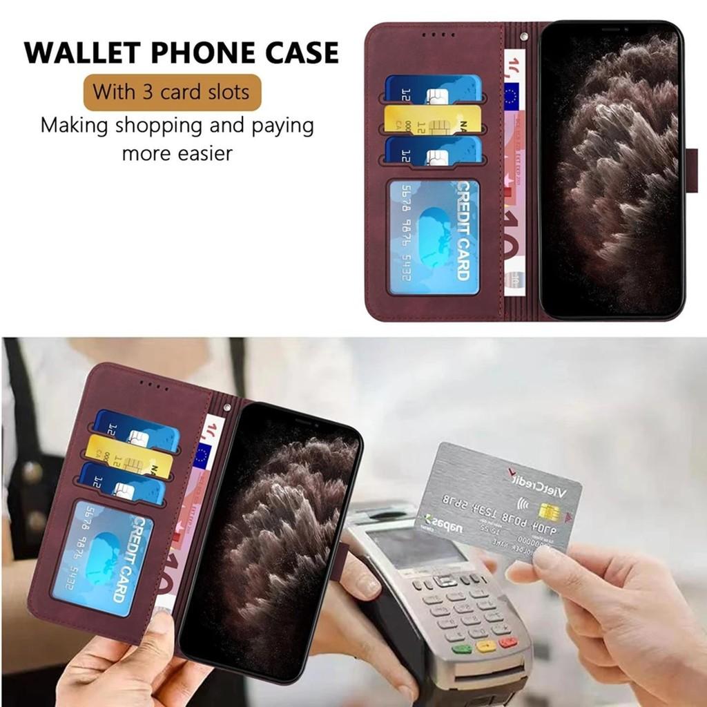 For Samsung Galaxy S8 Leather Phone Case With Card Holder Tpu Pu Business Protective Case With Stand Function