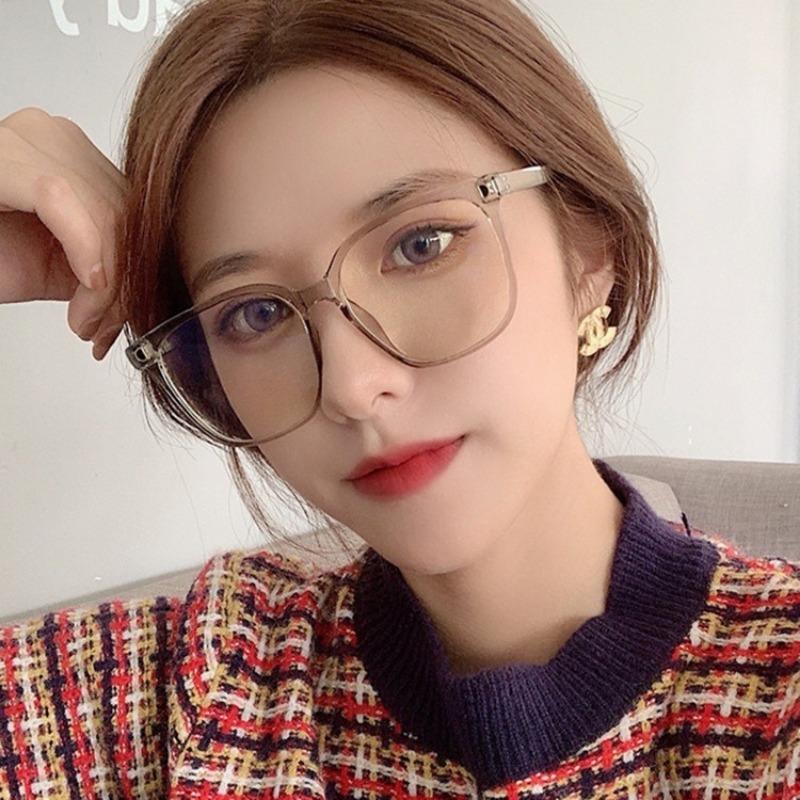 Anti-radiation Eyeglasses Fashion Oversize Square Big Frame Women Men Eye glasses