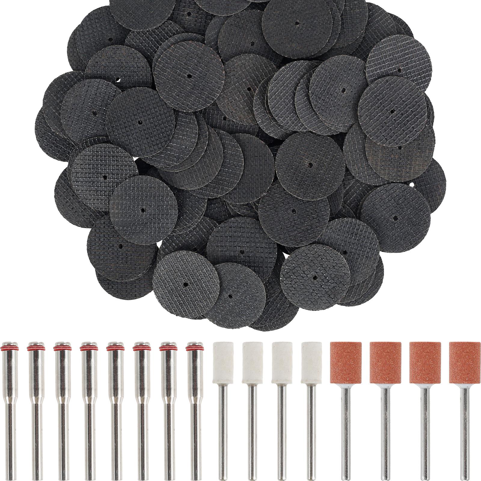 

132 шт. отрезных кругов для вращающегося инструмента, отрезных дисков с оправками, аксессуаров для вращающегося инструмента для резки металла, дерева, камня Multipurpose Cutting