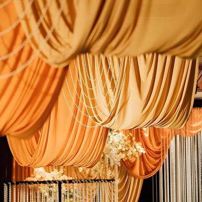 Orange Wedding Gauze Ceiling & Table Decoration Fabric