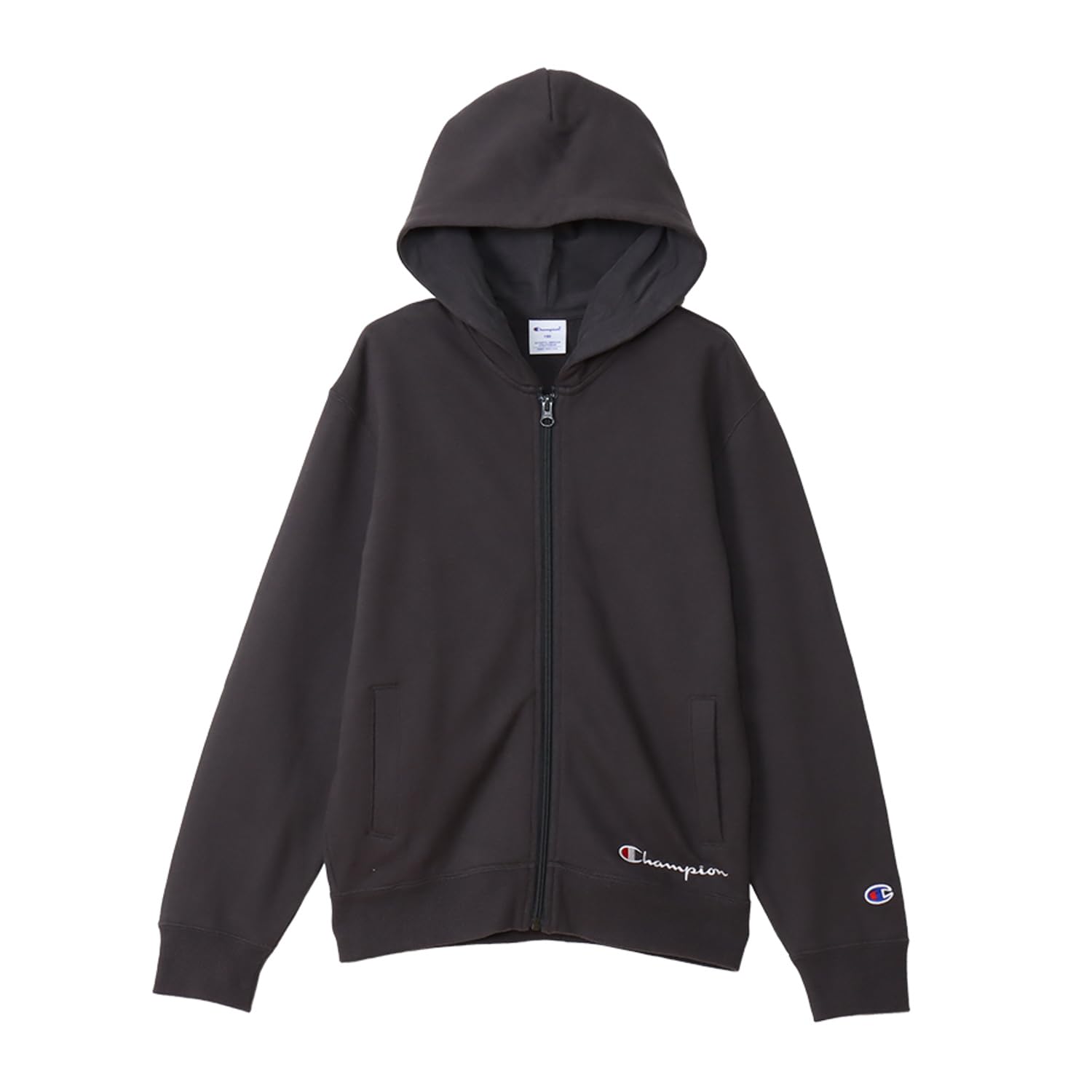 

Худи Champion на молнии из хлопкового флиса с длинным рукавом и базовым дизайном со скриптом для детей, 100% логотип, (CK-A102-055-140)