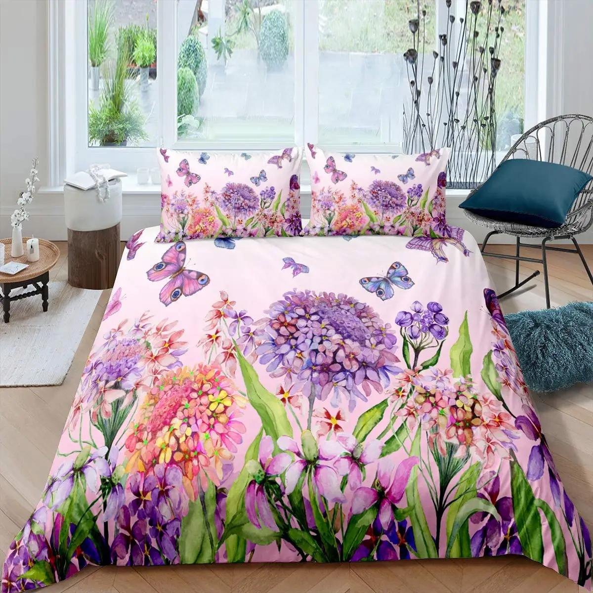 Комплект постельного белья с лавандовым принтом — фото 12