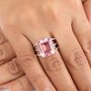 Morganite Gemstone 925 Sterling Silver Women Jewelry Designer Ring Anniversary Gift  For Her RR-78-1