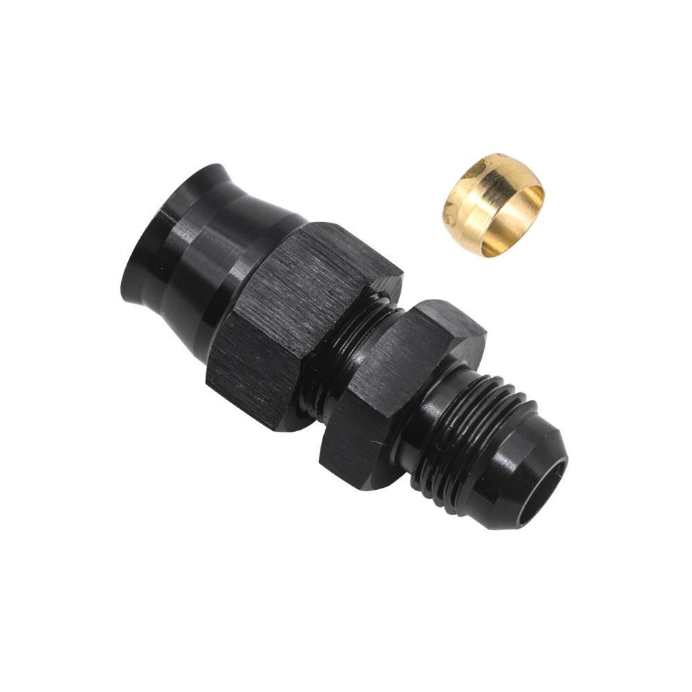 1 bucată drept AN6 tată la 5/16" AN6 tată la 3/8" Adaptor de racord pentru furtun tub combustibil conductă tare aluminiu anodizat negru