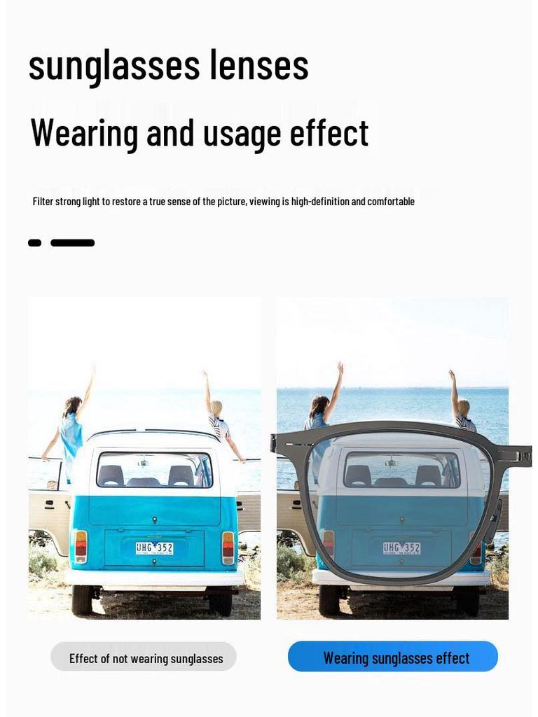 Lightweight Foldable Polarized Sunglasses with Anti-Lost Design - Perfect for Fashionable Outings.