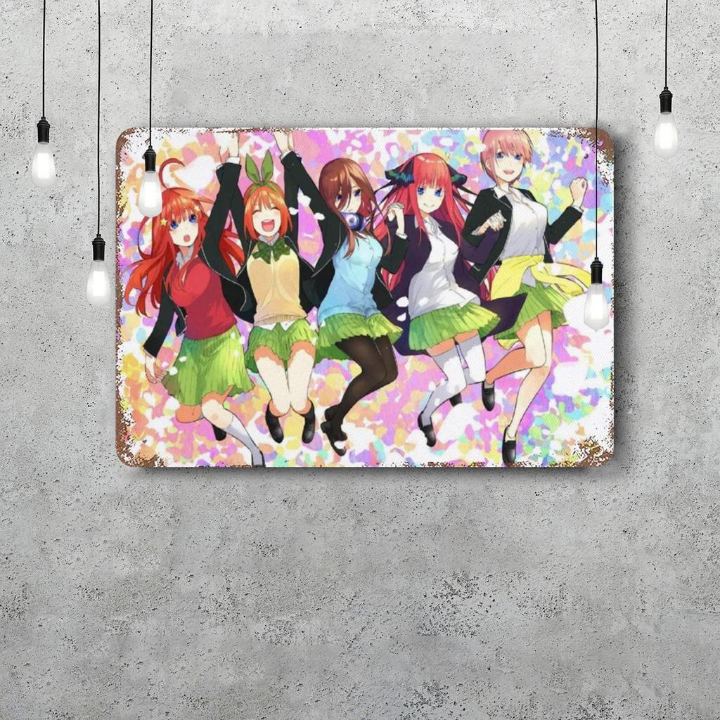quintessential quintuplets TV drama Retro Vintage Tin Sign Poster Decorative Plaque Metal Plate Wall Decor