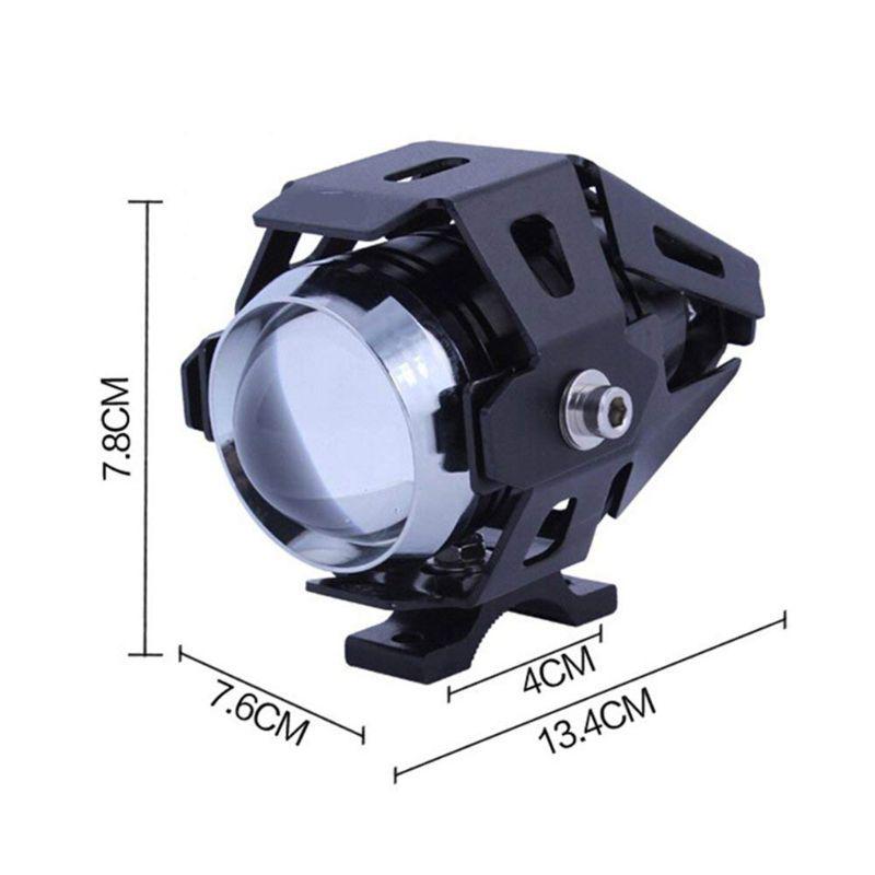 2Pcs U5 3000LM 125W Motorcycle Headlight Upper Low Beam LED Motorbike  Driving  Spot Fog Spot Bulb Light & Switch