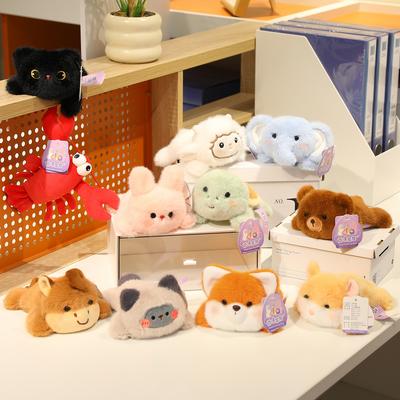 Brinquedo de pelúcia boneca tesouro de palma animal magnético festa coelho mini mesa com ornamento boneca menino e menina