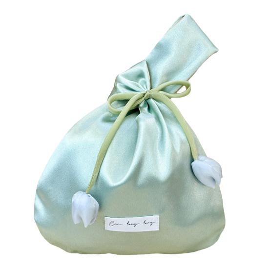 Yousheng Women Handbag, Portable with Tulip Flower Decoration Handbag, Handheld Stylish Design, Large Capacity Bag for Daily Wear