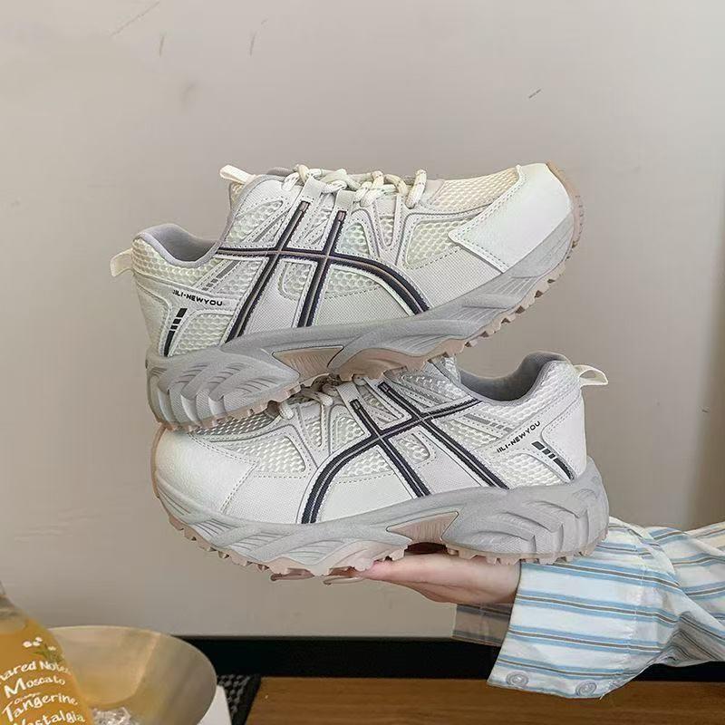 Dad Shoes Women's New Autumn Casual Shoes Mesh Breathable Thick Sole Heightening Casual Niche Sports Shoes