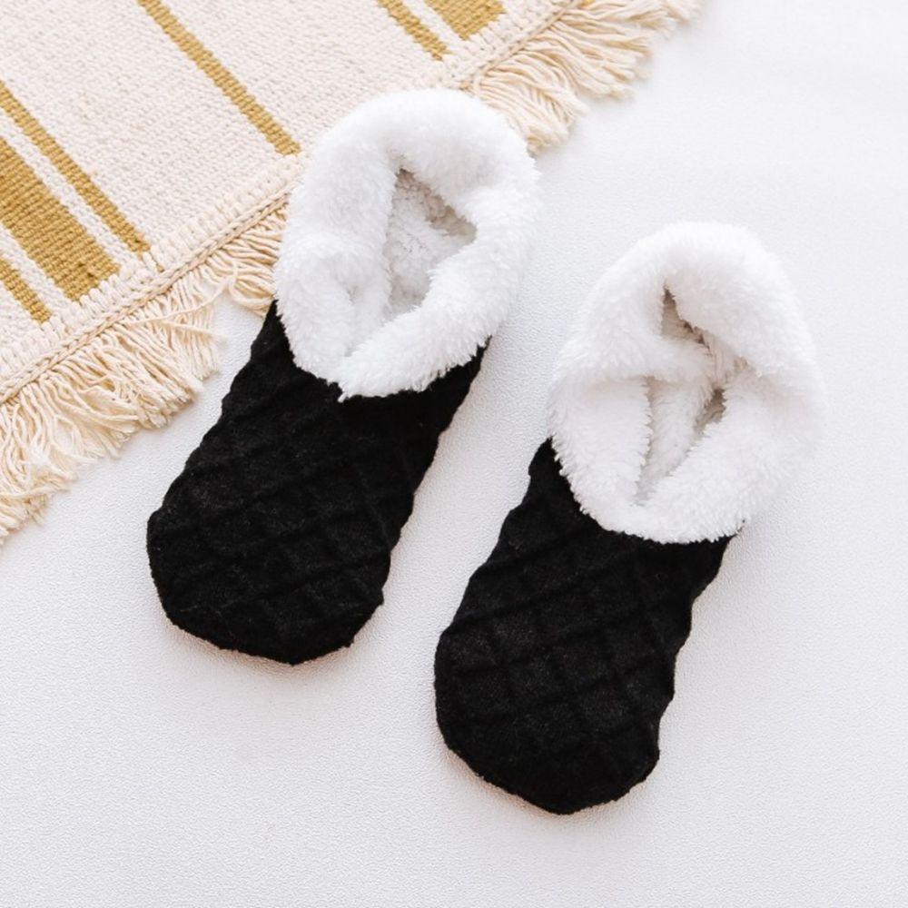 Indoor Socks Plush Solid Color Floor Socks Female Hosiery Winter Floor Shoes Coral Fleece Socks