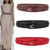 PU Leather Waist Corset Belt Belt PU Leather Waistband Wide Cummerbund  Decorative Dress