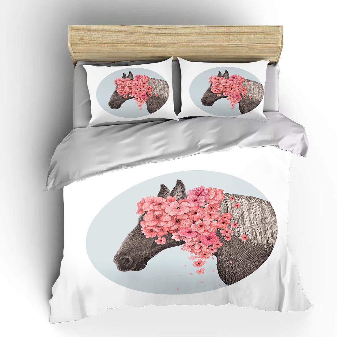 

Comfortable Classic King Double Mid Century Stallion Size Bed Adult Polyester Or 3 Piece Printed Patterns Comforter Comforter (quilt)-EU Single(135*200cm)3pcs