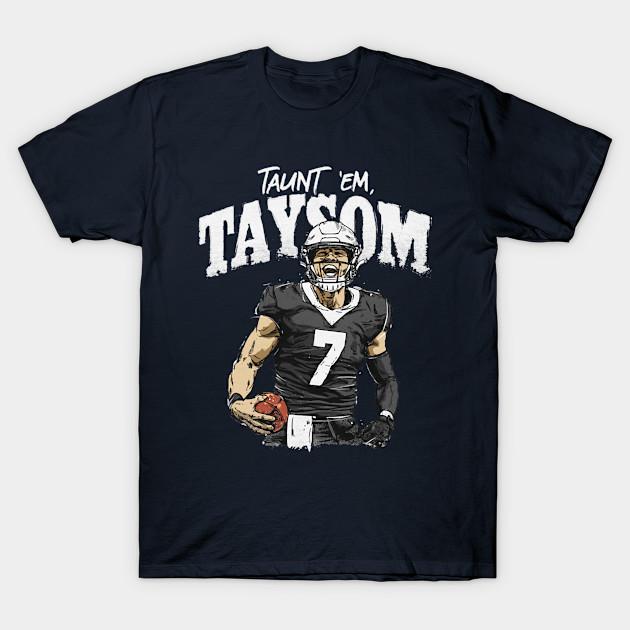 

Men Black Print T-shirt Taysom Hill New Orleans Taunt No-Cut Transfer Paper Print Cotton Tshirt L Темно-синій