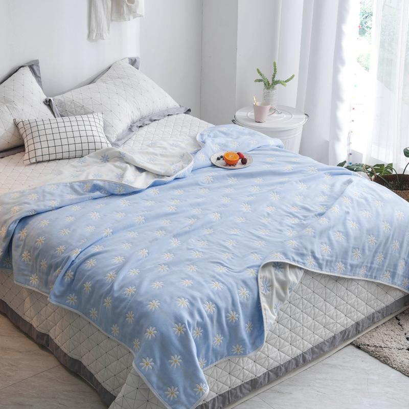 The New Cotton Six-layer Gauze Towel Quilt Is A Single Double Air Conditioning Blanket, A Cotton Sofa Towel, A Four-season Lunch Break Blanket