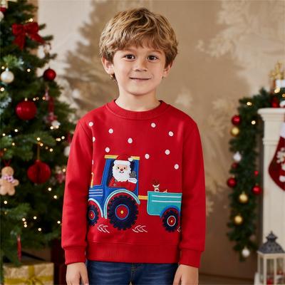 Boys' Sweatshirt, Long-sleeved Base Layer, Christmas