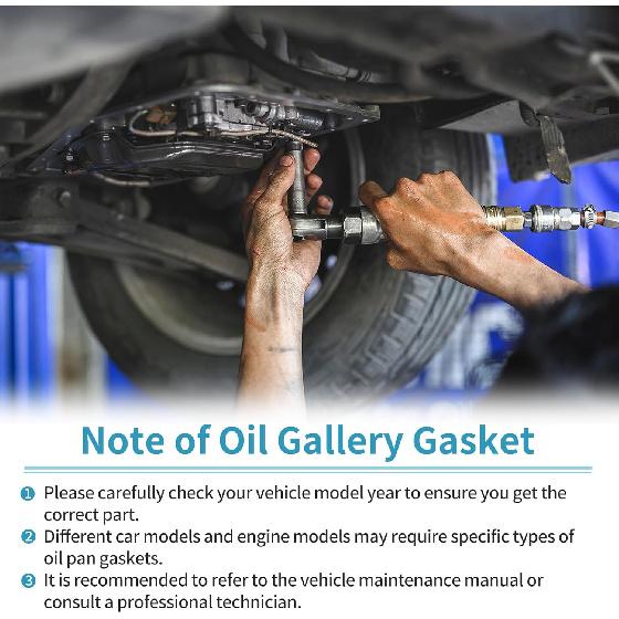 Oil Gallery Gasket Set Fit for Nissan 350Z 2007-2009 3.5L V6 Engine Oil Pan Gasket Seal Fit for for Infiniti G35 2007-2008 3.5L V6 Replace