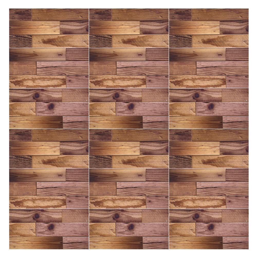 

18pcs 11.81x5.91in Mirror Tile Decal PVC Waterproof Wall Sticker Layered Wall Decor Cabinets