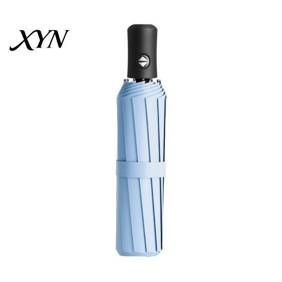 Sunscreen Umbrella Automatic Folding with Carabiner Handle, UV Rain Protection Travel Wind Resistant Umbrella, Windproof Rainproof Portable for Women