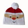 1-6Children's Autumn and Winter Christmas Cartoon Knit Hat, Super Elastic Beanie with Pom-Pom, Warm Pullover Hat