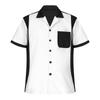 Men's Clothing Rockabilly Style Shirts Short Sleeve Fifties Bowling Casual Button-Down Shirts