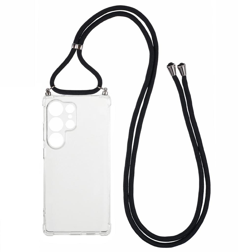 For Samsung Galaxy S26 Ultra Case Reinforced Corner TPU Clear Phone Cover with Lanyard