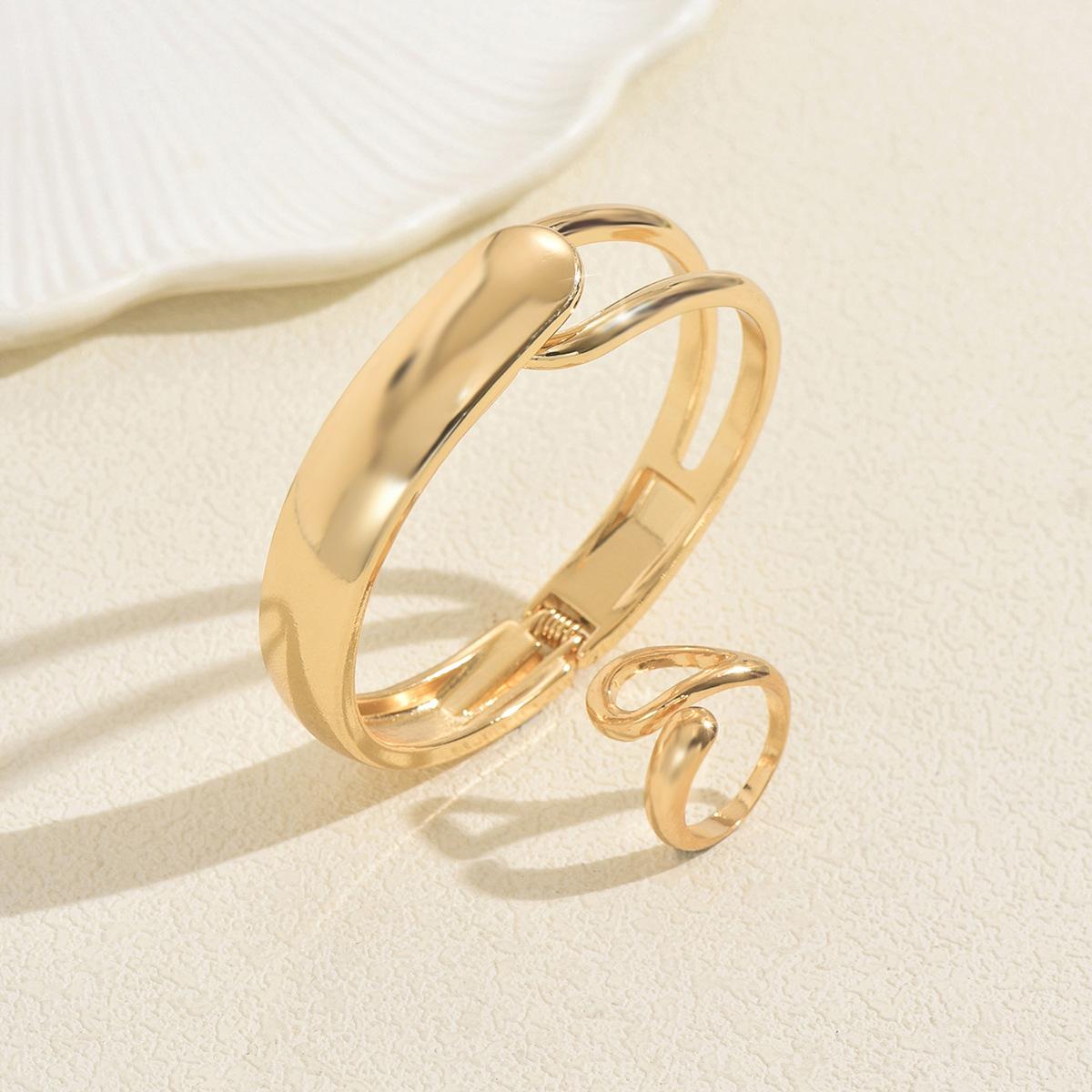 

Нишевые украшения Регулируемый набор открытых браслетов Универсальное кольцо на указательный палец SL7996