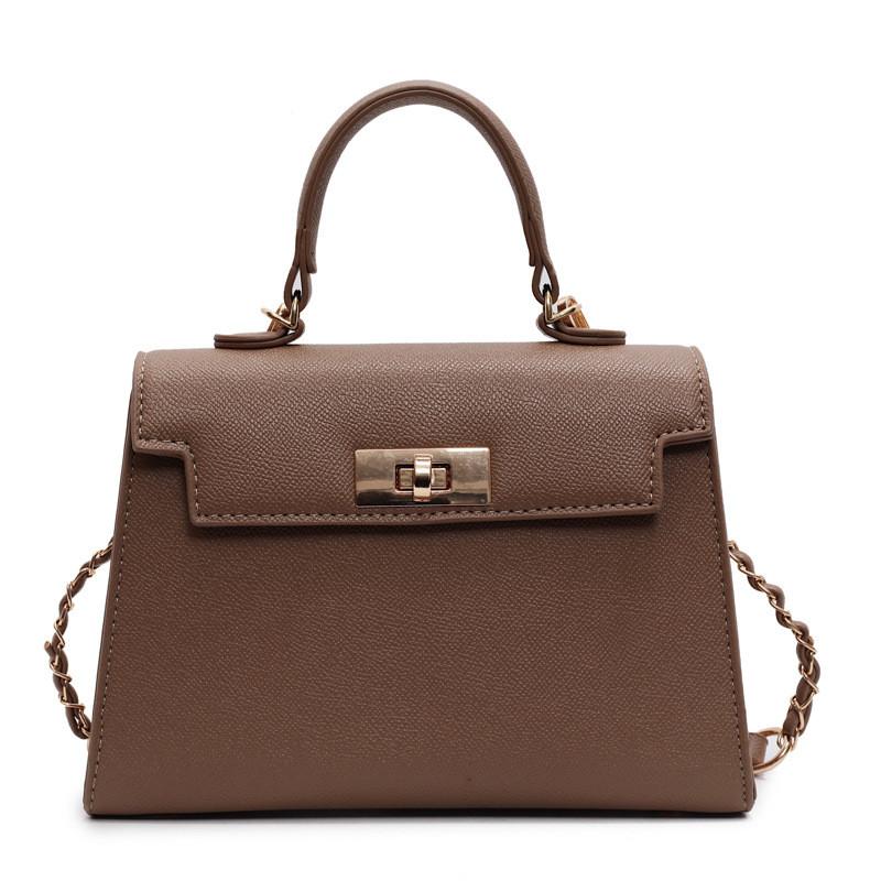 Small Pu Crossbody Bag With Top Lock For Work And Casual Outings