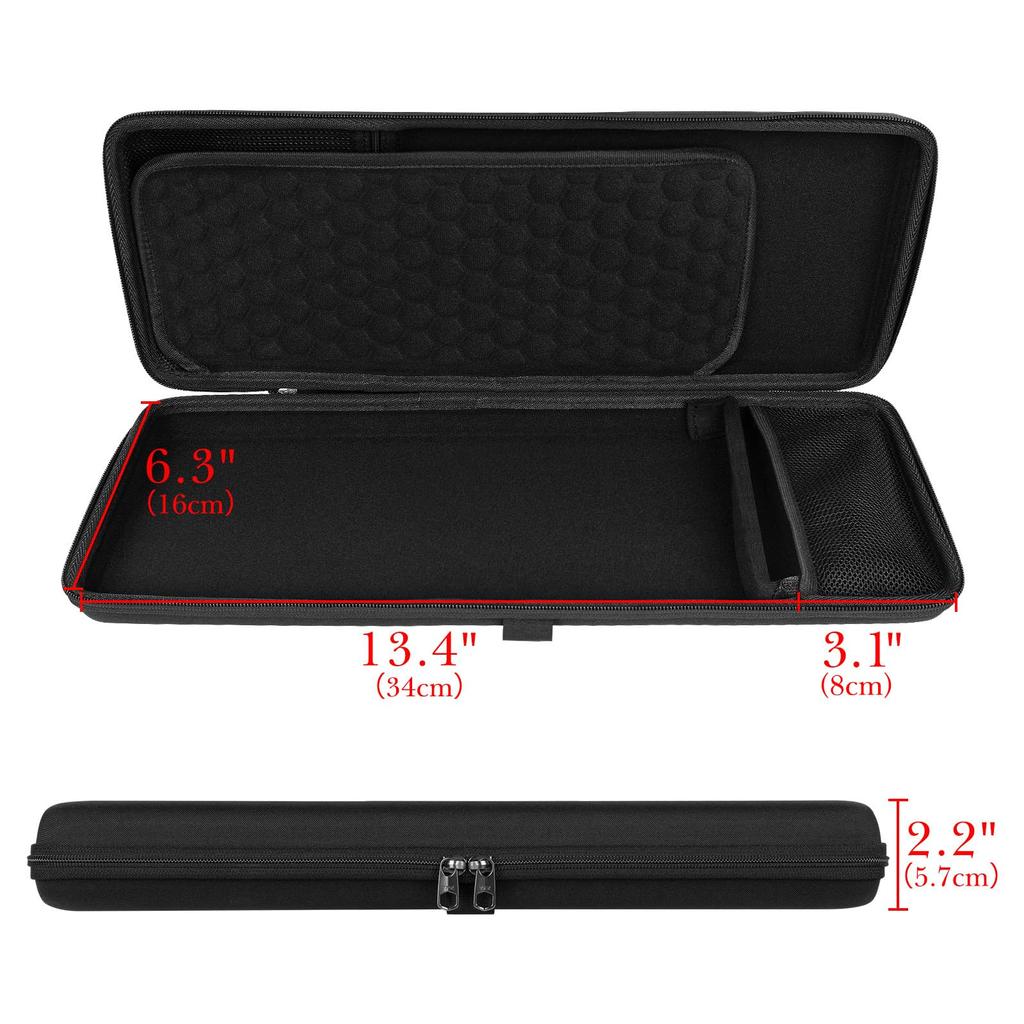 Linkidea Hard Travel Case Compact Keyboard and Mouse Computer 84 Key Keyboard Carrying Case Protective Storage Box Compatible with ASUS ROG Azoth 75%