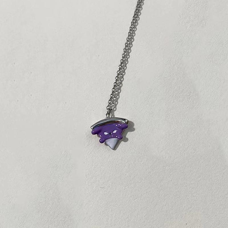 1Pc Hellokitty Kulome Pizza Necklace Sanrio Cute Pendant Magnetic Sister Necklace Cartoon  Jewelry Best Friend Gift
