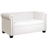 Chesterfield 2 Seater Sofa Faux Leather White