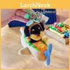 Porte-clés en Peluche Dachshund Pilote Pabaisi Avec Design Rotatif Extensible Pour Enfants Et Collectionneurs