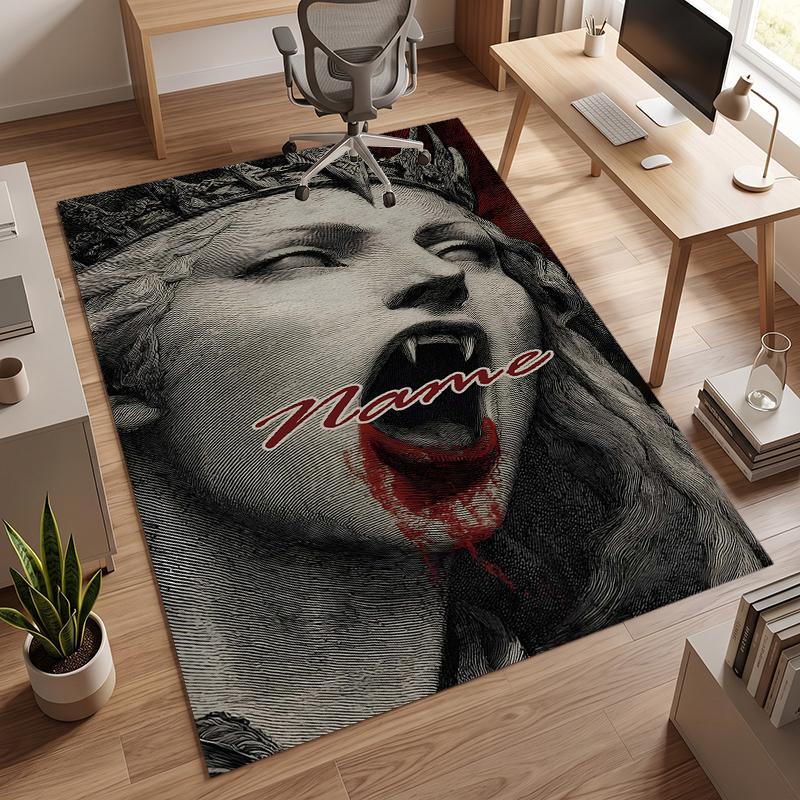 Dark Gothic (28) Personalized name Office Carpet Stylish Decor for Living Room Bedroom Kitchen