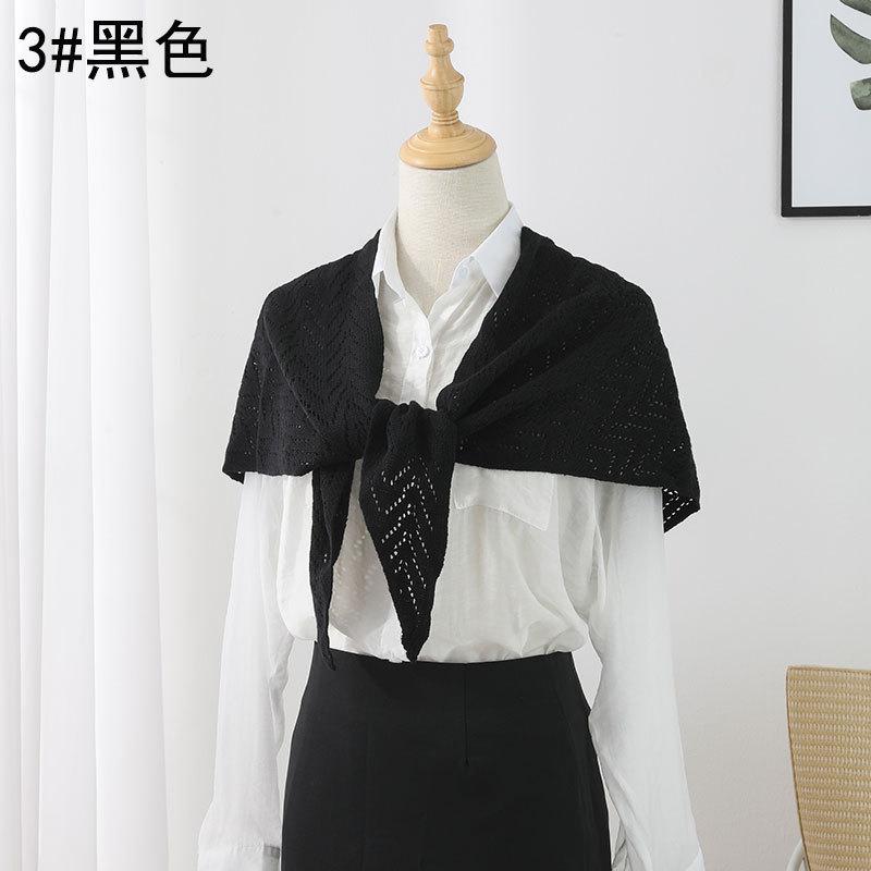 Spring Summer Knitted Triangle Scarf Dual Use Shawl Head Wrap