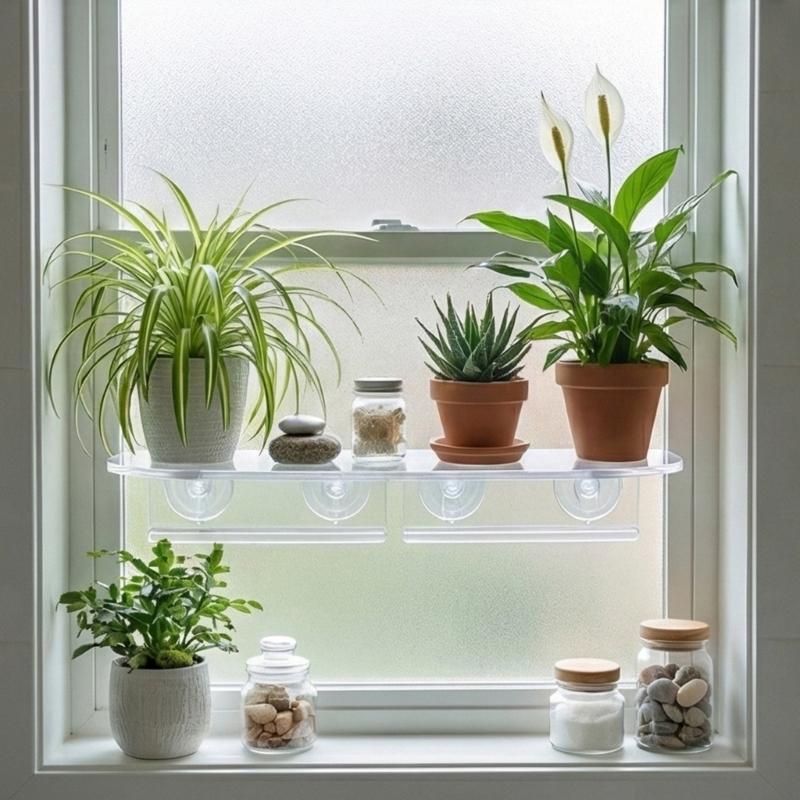 High Transparency Acrylic Plant Rack for Window Gardens Multipurpose Plant Holder Stand For Growing Vegetables