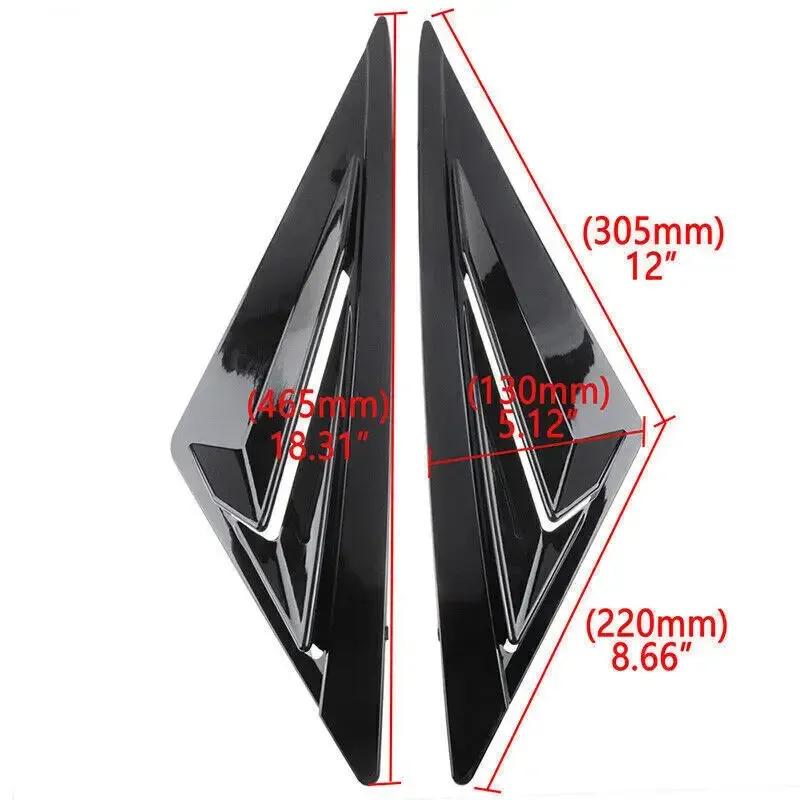 For Hyundai Elantra   Car Rear Window Louver Shutter Cover Side Vent Scoop Blinds Trim Exterior Sticker ABS Carbon/Black