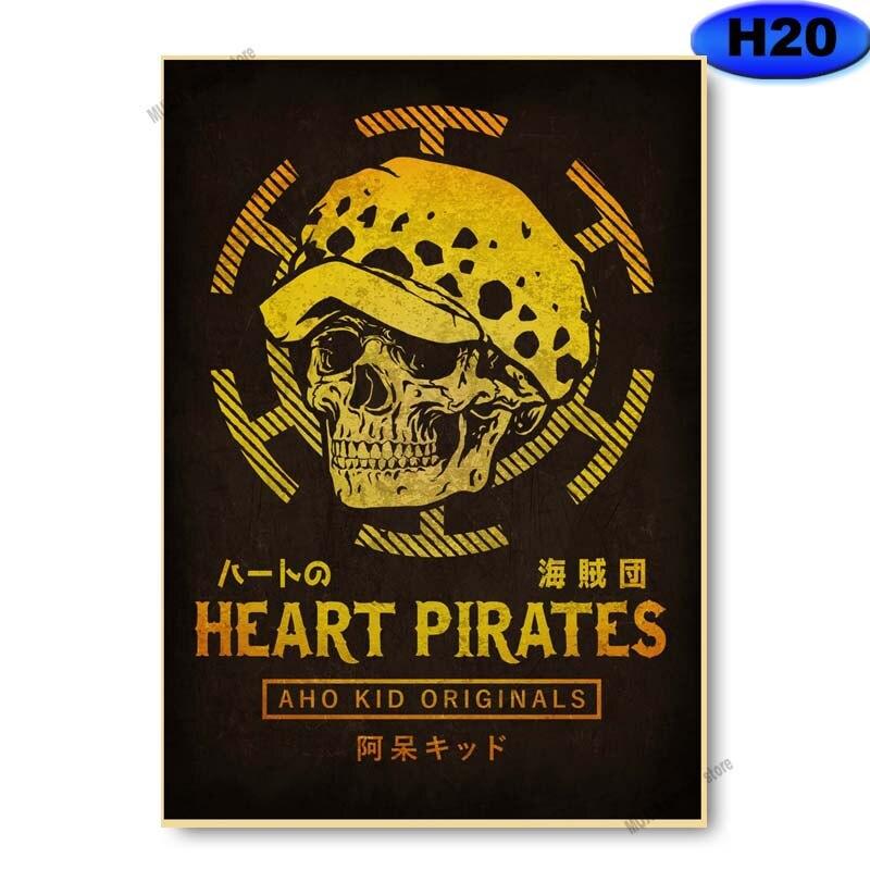 Vintage klasické anime plakáty postav Kraft Paper Slayer/Haikyuu Plakát Anime Dekor Pokoj Bar Kavárna Nástěnná malba