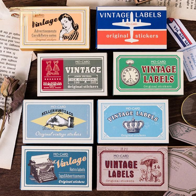 104 Adesivi Lettere Vintage + 60 Fogli E Colla | Stickers Alfabeto Fai Da Te Per Scrapbooking