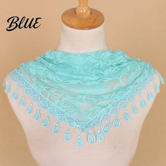 Sheer Lace Triangle Bandana Rose Tassel Scarf for Women Elegant Hollow Floral Women Shawl Versatile Lightweight Head Wrap Parties And Photoshoots